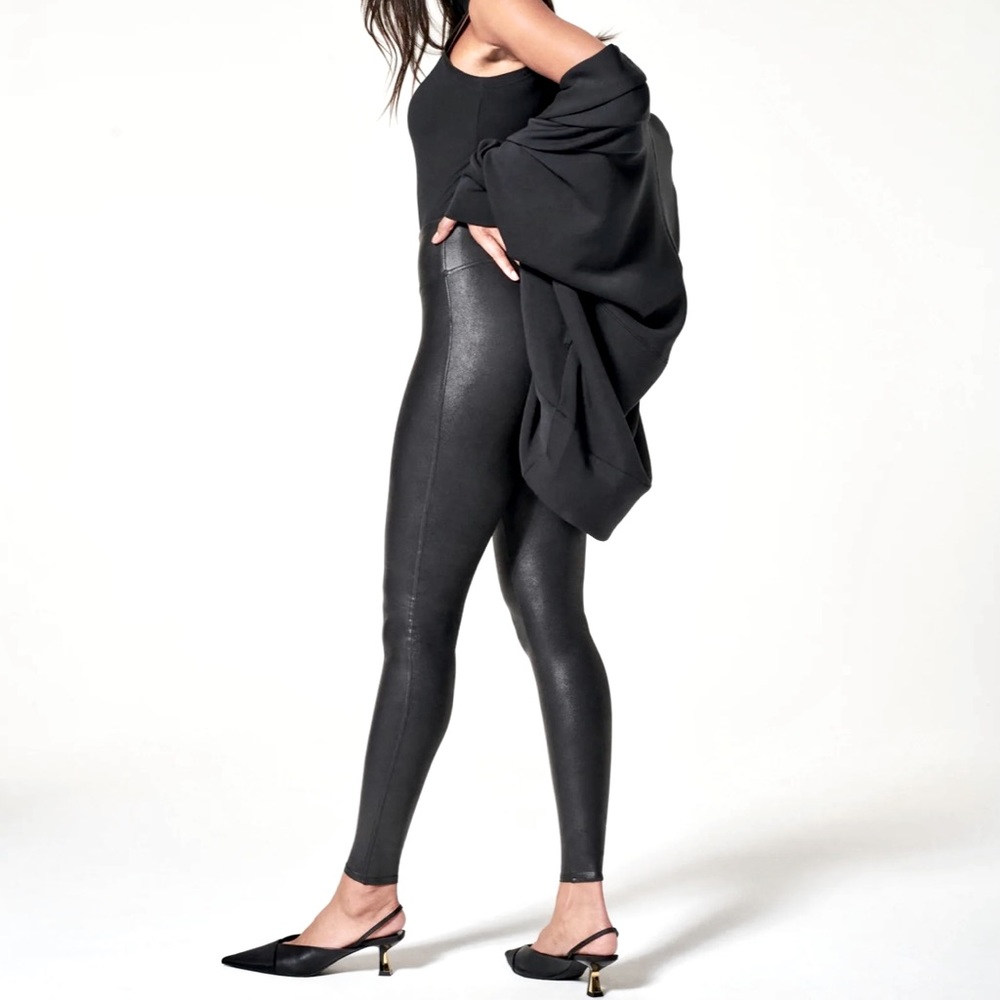 SPANX | Black Faux Leather Legging